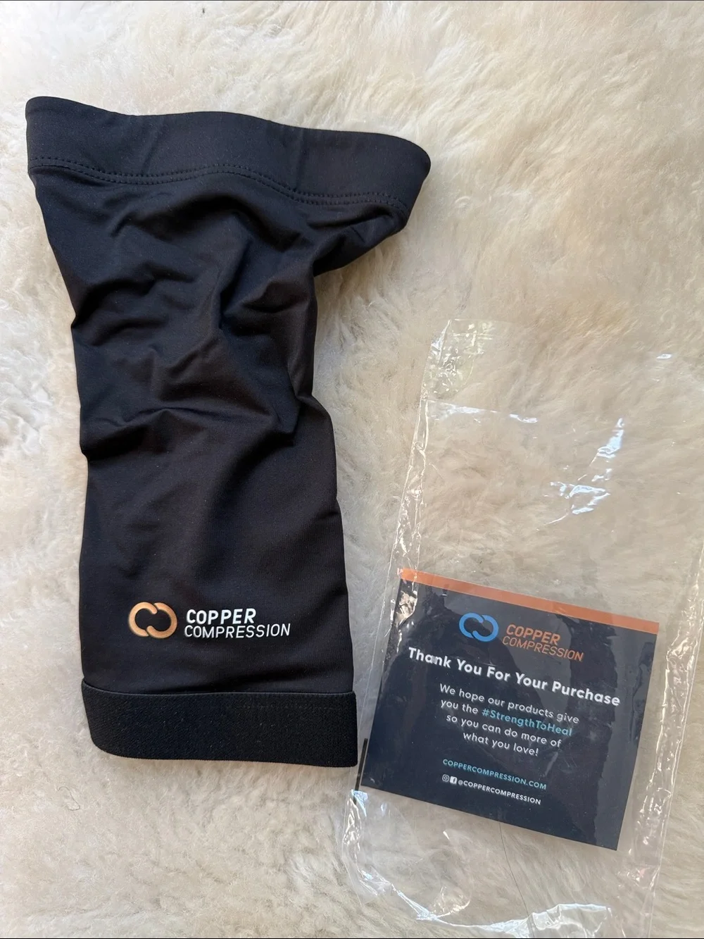 Compression Knee Sleeve - Copper Compression Black - Supportive Fit